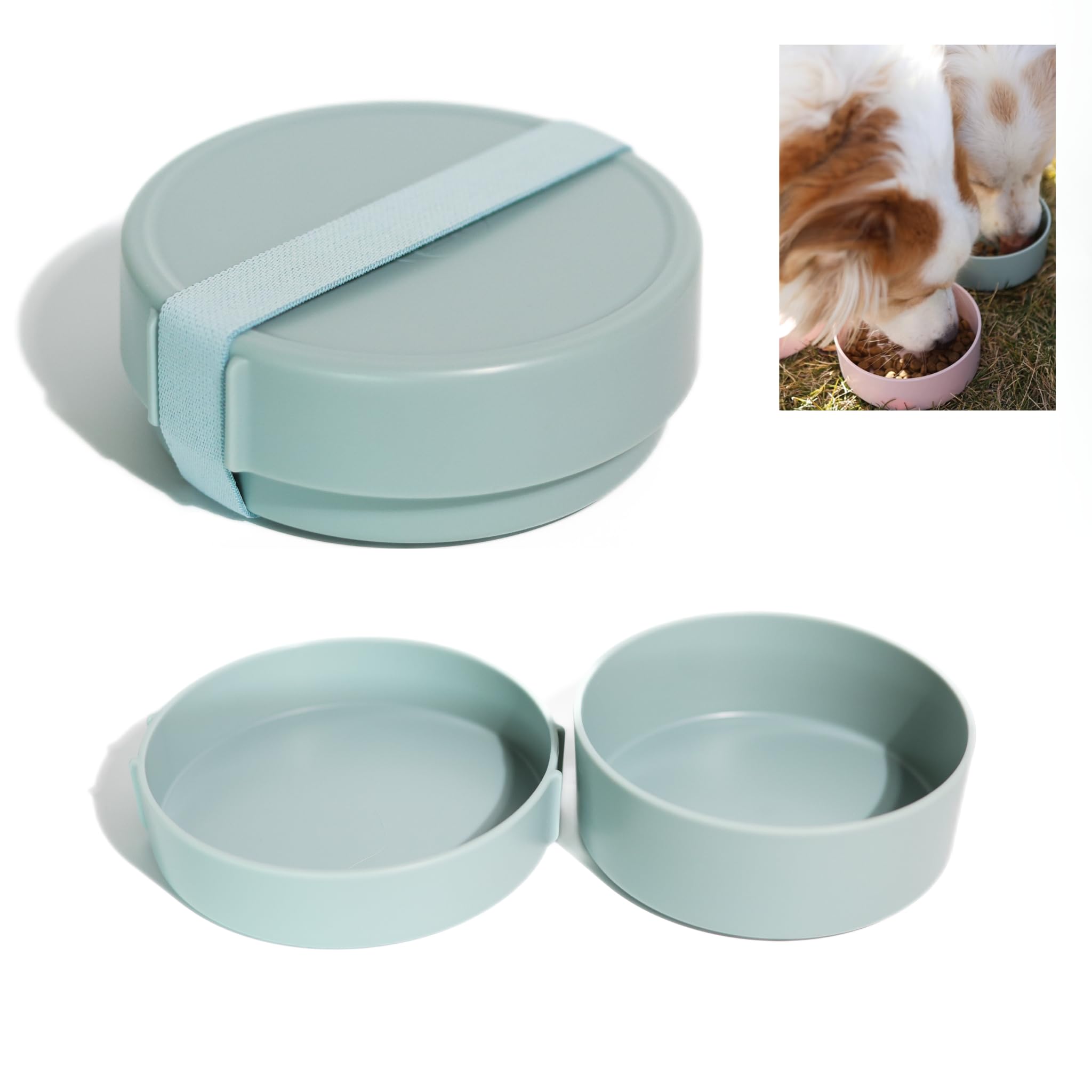 Travel Dog Bowls - Portable, BPA-Free Set for Outdoor Adventures, Food Grade Plastic, Camping Essentials