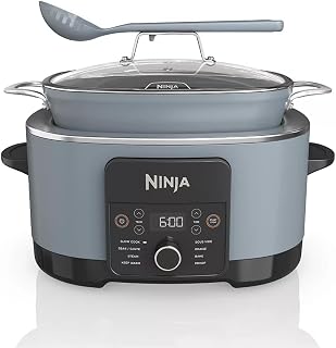 Ninja Foodi PossibleCooker PRO 8.5 Quart Multi-Cooker, with 8 in 1 Slow Cooker Dutch Oven, Steamer, Nonstick, Oven Safe Pot to 500°F (SEA SALT GREY)