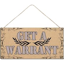 Welcome Sign for Front Door Outside Funny Porch Signs Outdoor Get A Warrant House Warming Gift Funny Wreaths Decorations Rustic Farmhouse Wall Pediments Art Decor12 x 6Inch