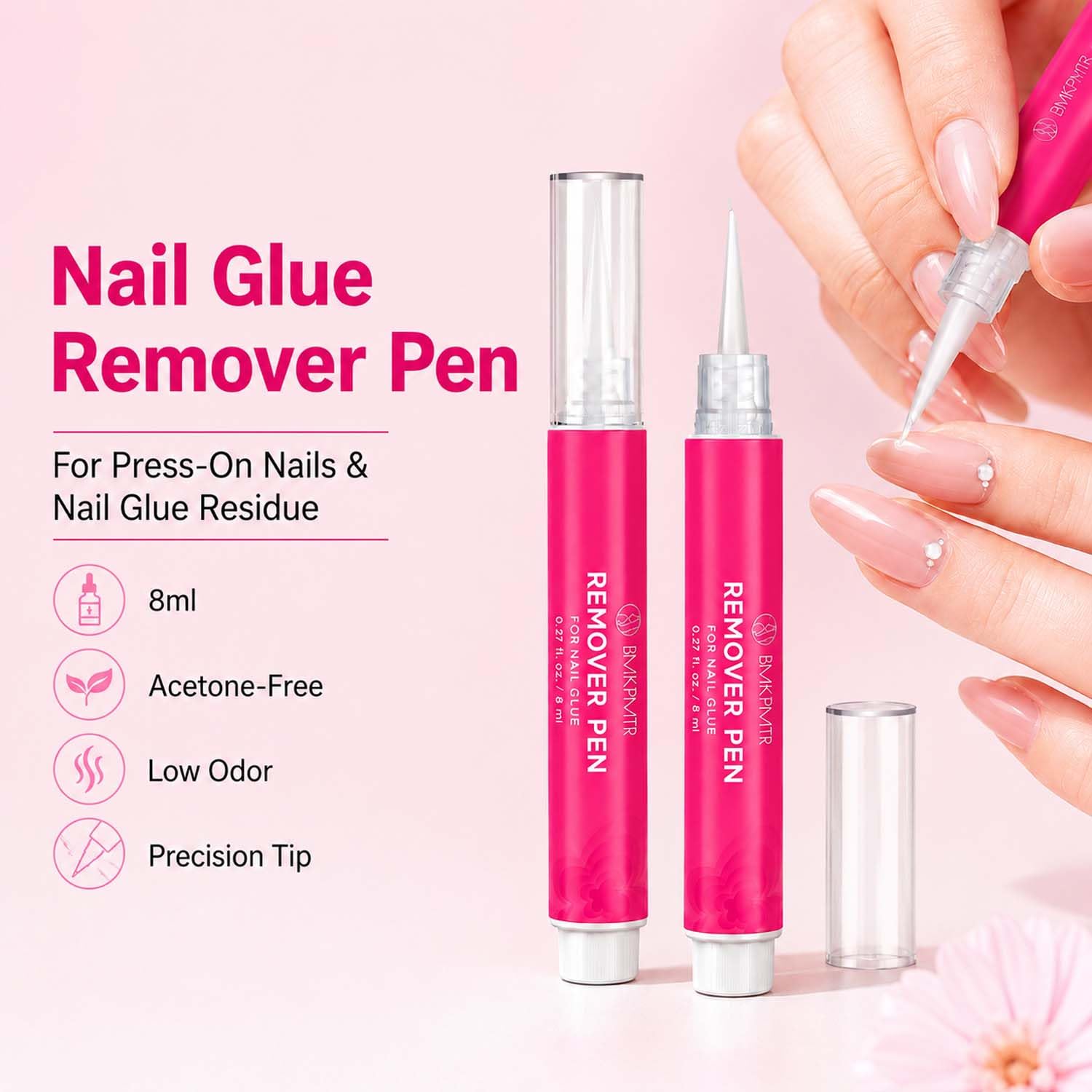 Nail Glue Remover for Press On Nails, 8ml Press On Nail Glue Off Pen
