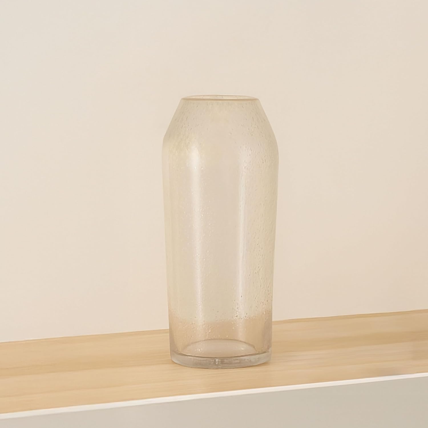 Bubble Clear Glass Tall Floor Vase – Handblown Decorative Vases for Home Decor – Modern Centerpiece for Living Room, Bedroom, Office, Table & Floor Display – 19"