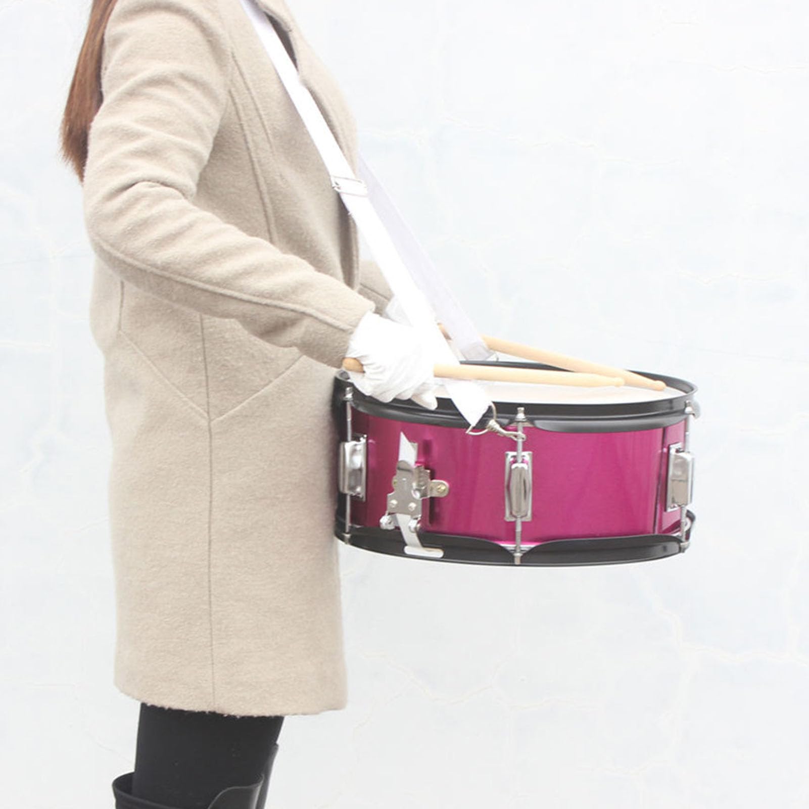 Instrumento de Percusión de Acero Inoxidable de 14x5.5 Pulgadas de Acero Inoxidable Adecuado para Bateristas de Cualquier Nivel de Habilidad
