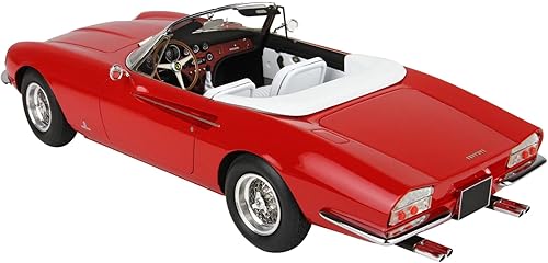 Miniatura 6 de BBR 1966 Ferrari 365 California S/N 9935 Convertible Rojo con Interior Blanco & Display CASE Ltd Ed a 108 Piezas en todo el mundo 1/18 Modelo Coche