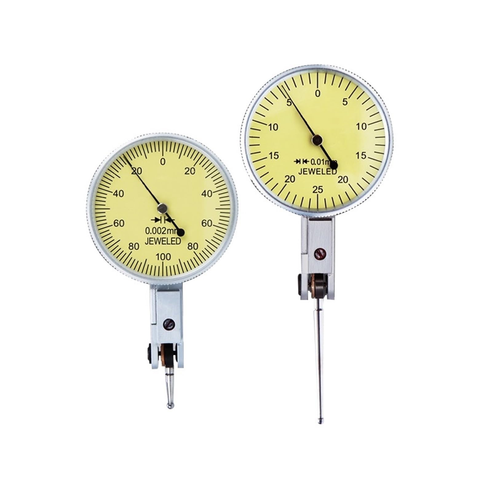 Indicador de Dial apalancamiento 0.001mm, 0-0,8mm, eje medición, prueba analógica, herramientas instrumento calibre analógico profesional,Calibración precisa(Model B)
