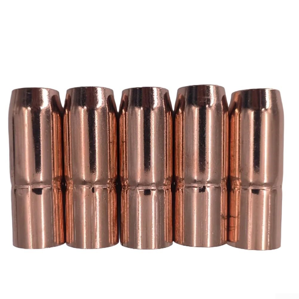 MIG Ugello per saldatura 169-725 Punta in rame con foro da 5/8 pollici compatibile con macchine M25 M40 e MIG, adatto per adattatore ugello 169-729, confezione da 5 per applicazioni industriali per la