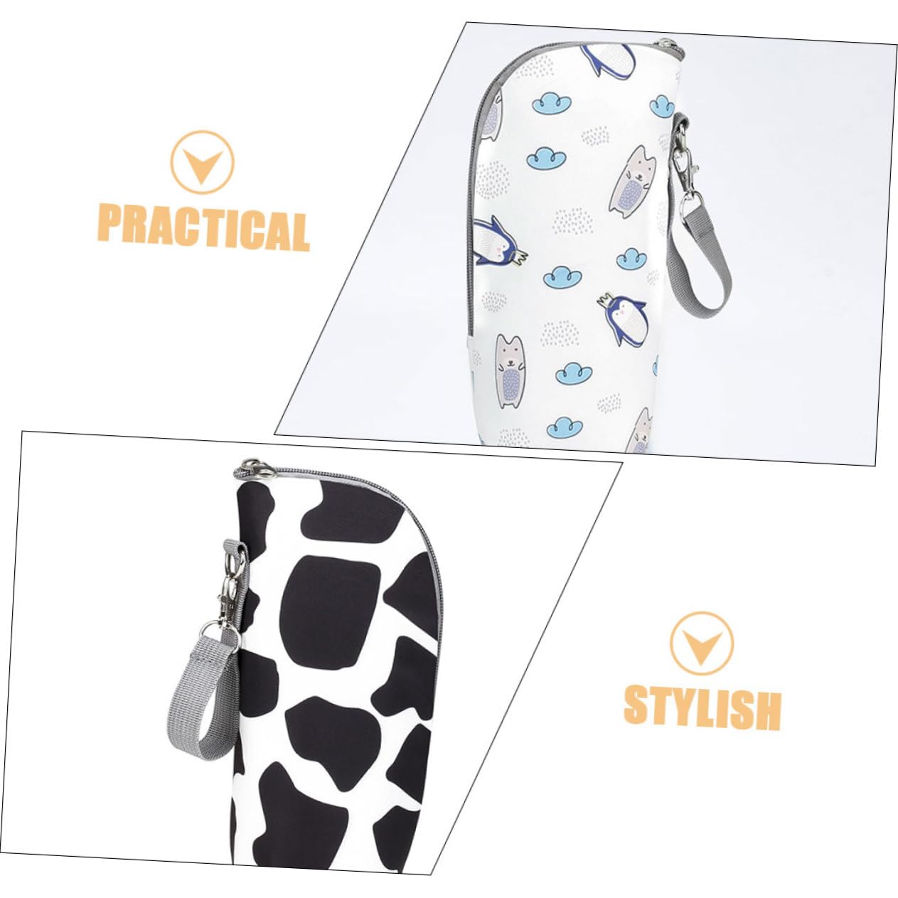 Abaodam 6piezas Bolsa Aislante para Biberones Portátil y Práctica para Almacenamiento De Comida para Bebés para y Paseos Mano De Sujeción y Aislamiento Térmico