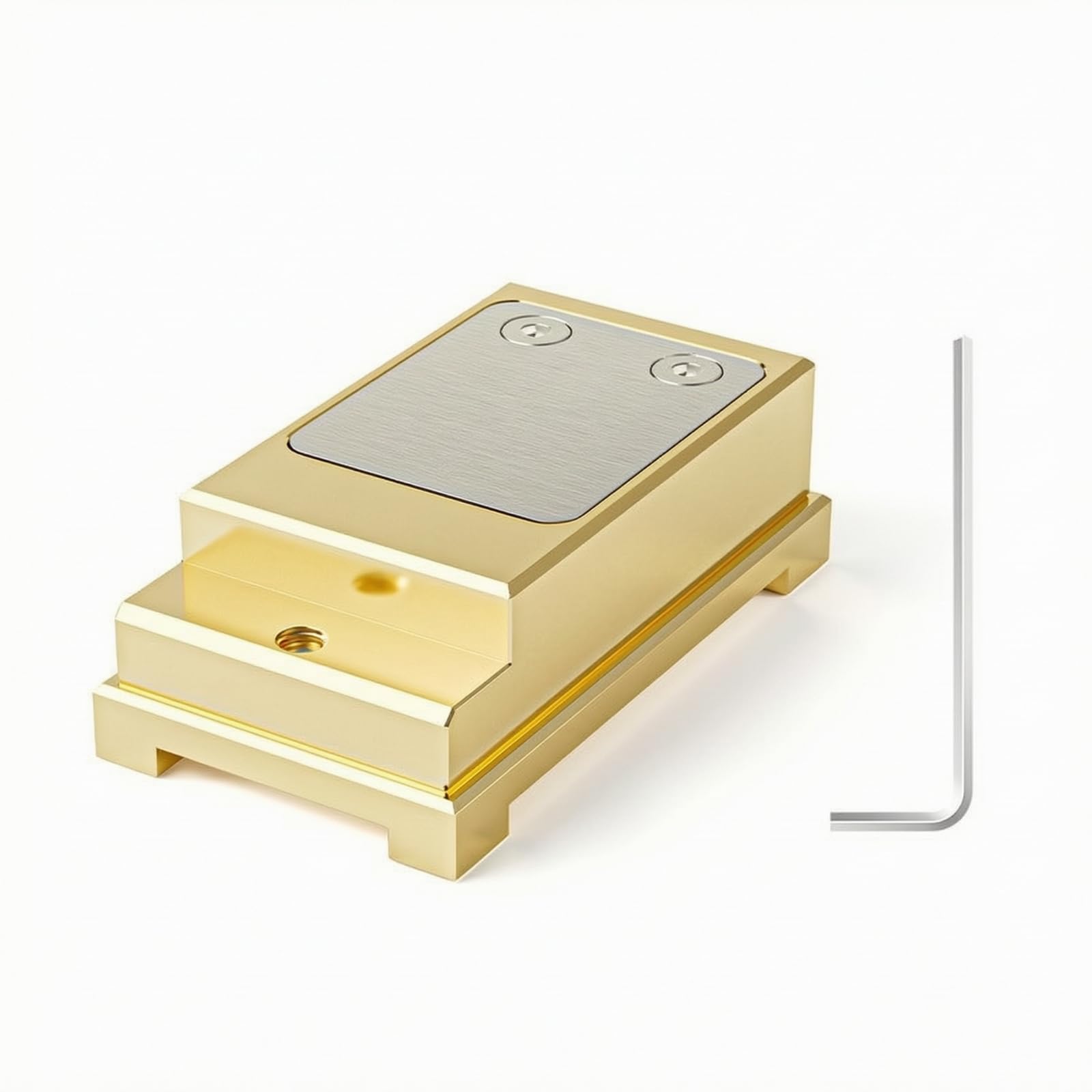 Cepillo de Mano de Precisión Herramienta de Cepillado Mini Cepillo Recortadora de Madera Cepillo Ajustable con Placa Metálica Plana Latón y Acero