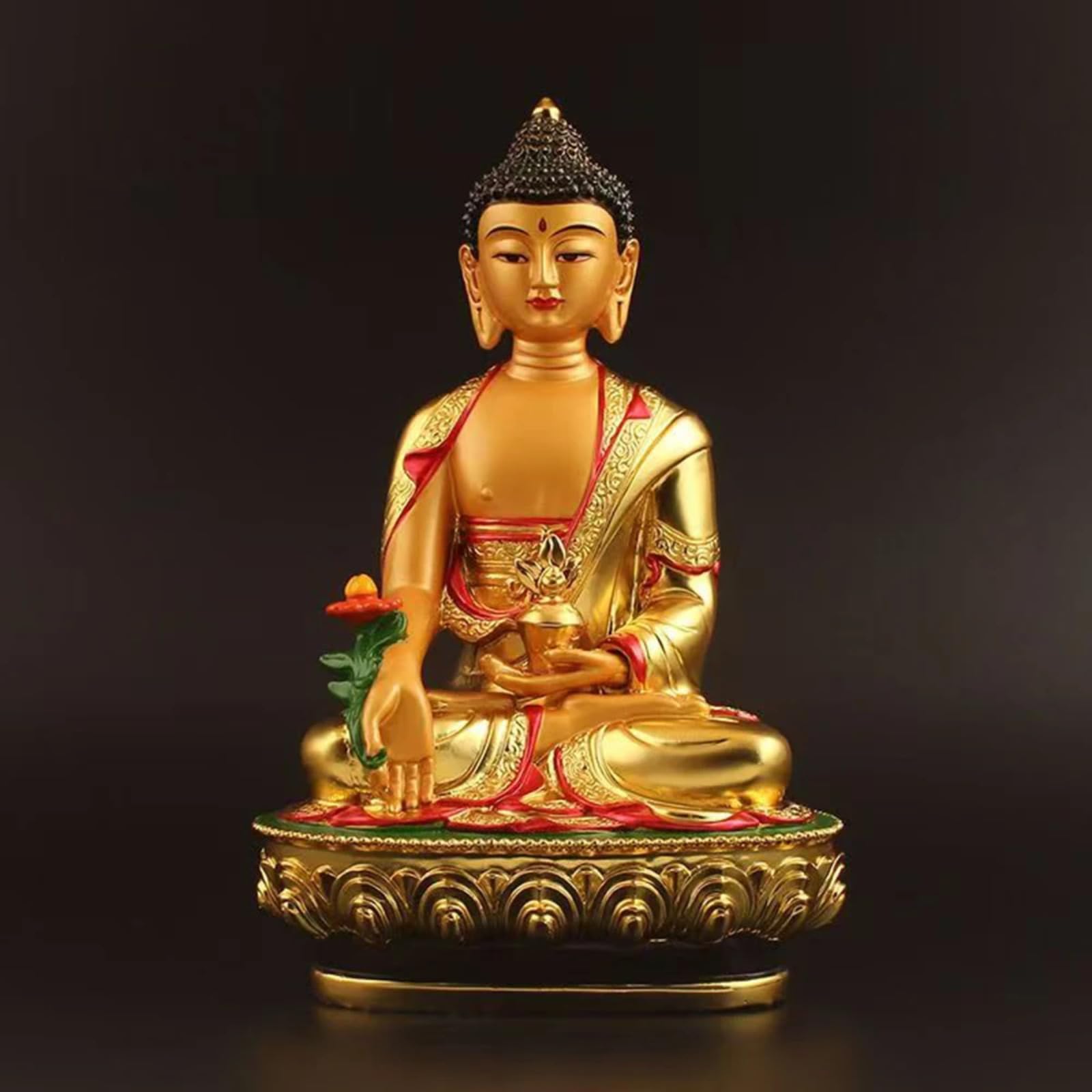 Aottsd Auspicious Dragon Statue Wood Carved Home Office Feng Shui Desk Decor 18Cm