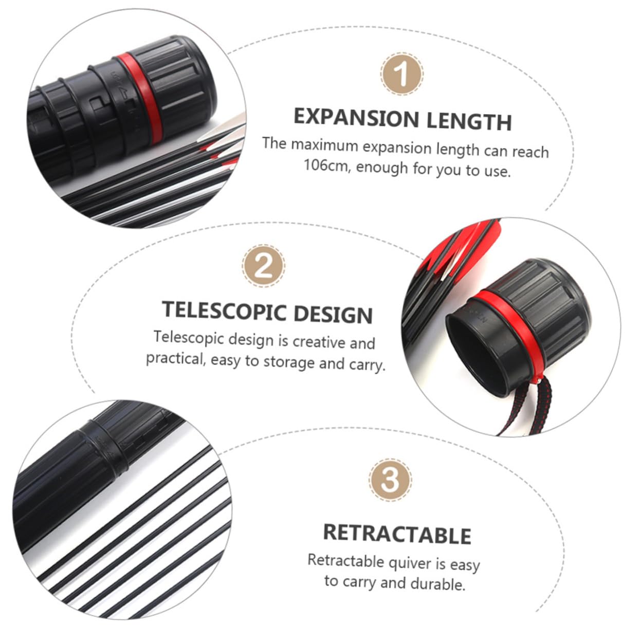 KESYOO Box Carrying Case 2 Pack Tube Container for Bow Arrows Compact and Portable Design