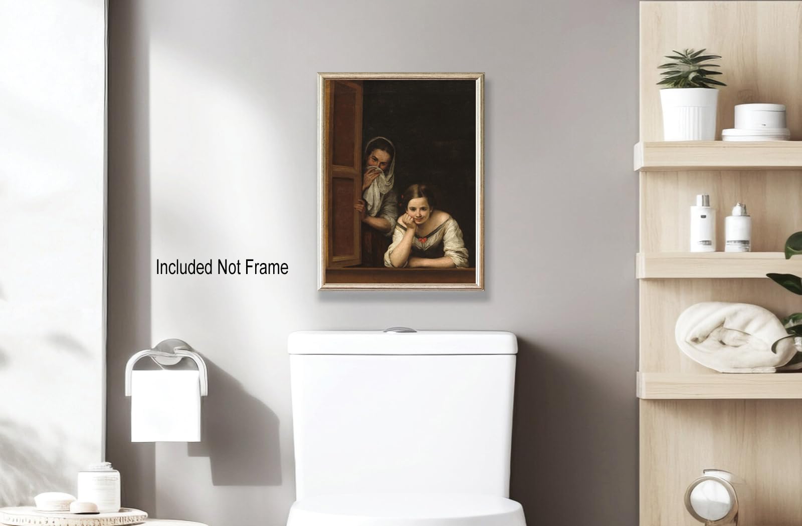Lustiges Badezimmer-Poster Im Schwarzen Rahmen – Humorvolle Wandkunst Für Toilette & Bad