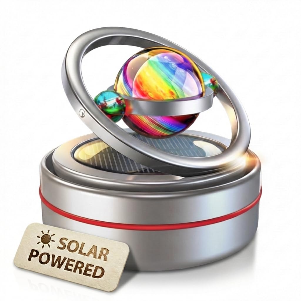 Solar Celestial Fidget Spinner Lucky Car Decoration Automatyczna zasilana słońcem akcesoria domowe i samochodowe, wymiana prezentów urodzinowych na Dzień Ojca, dyfuzor zapachowy, perfumy nie są