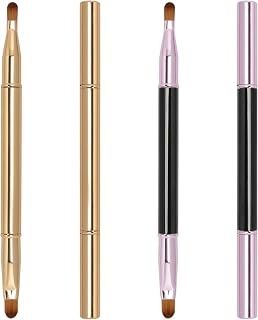 Unaone 2-Pack Dual-Ended Lip Brushes with Dust-Proof Caps - Precision Lipstick & Gloss Applicator for Flawless Looks