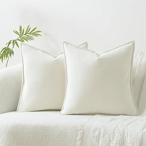 Juego de 2 fundas de almohada decorativas de felpilla de 18 x 18 pulgadas, fundas de almohada de terciopelo suave, fundas de cojín cuadradas