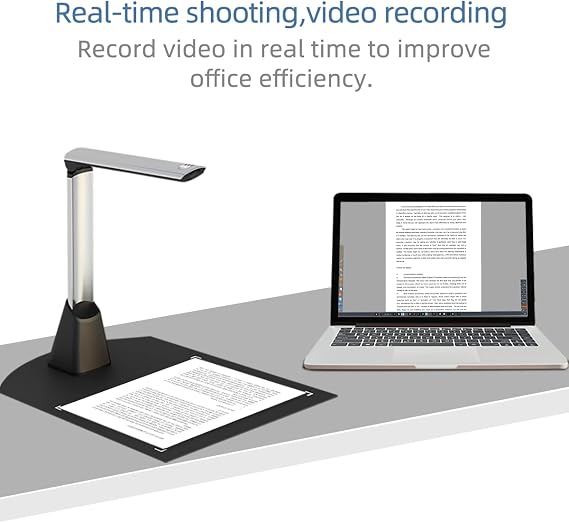 V800 Book & Document Scanner, Portable Document Camera Capture Size A4, 8MP HD Professional (800MP)