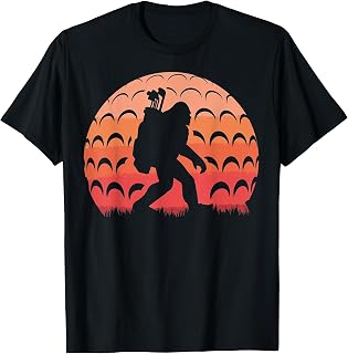 Vintage Retro Bigfoot Golf Golfer Sasquatch T-Shirt