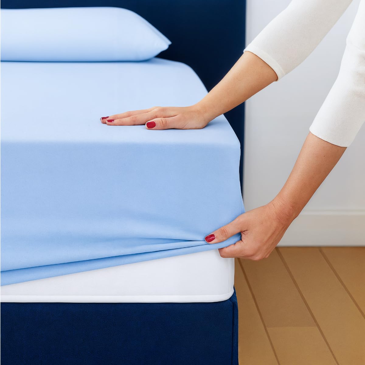 Drap housse 2 en 1 DODO alèse imperméable givre anti tache literie