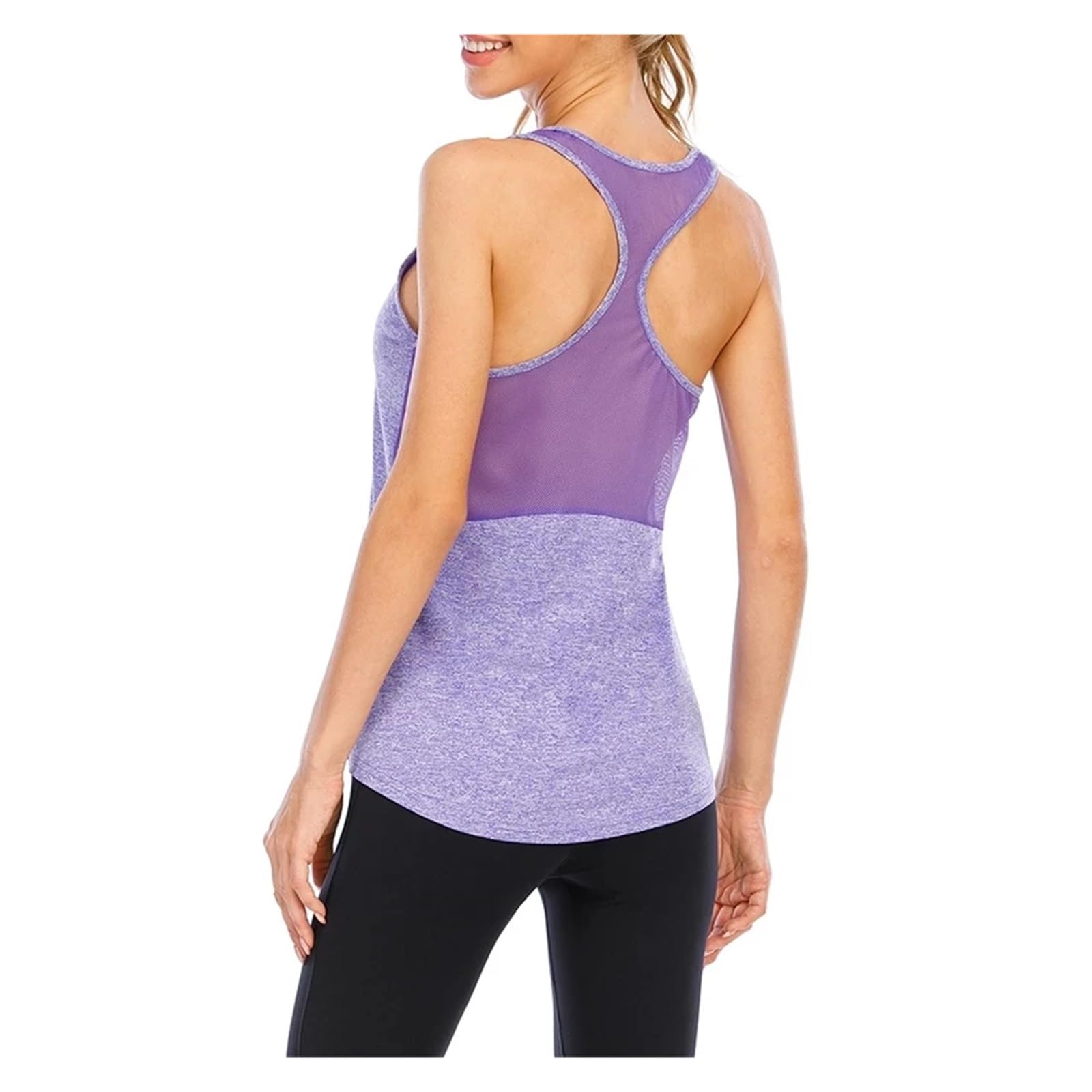 Canotte da Allenamento da Donna Top Sportivi da Donna Lettere Camicie Senza Maniche Senza Schienale Top da Yoga Canotte da Corsa Fitness Asciugatura Rapida(D,L)