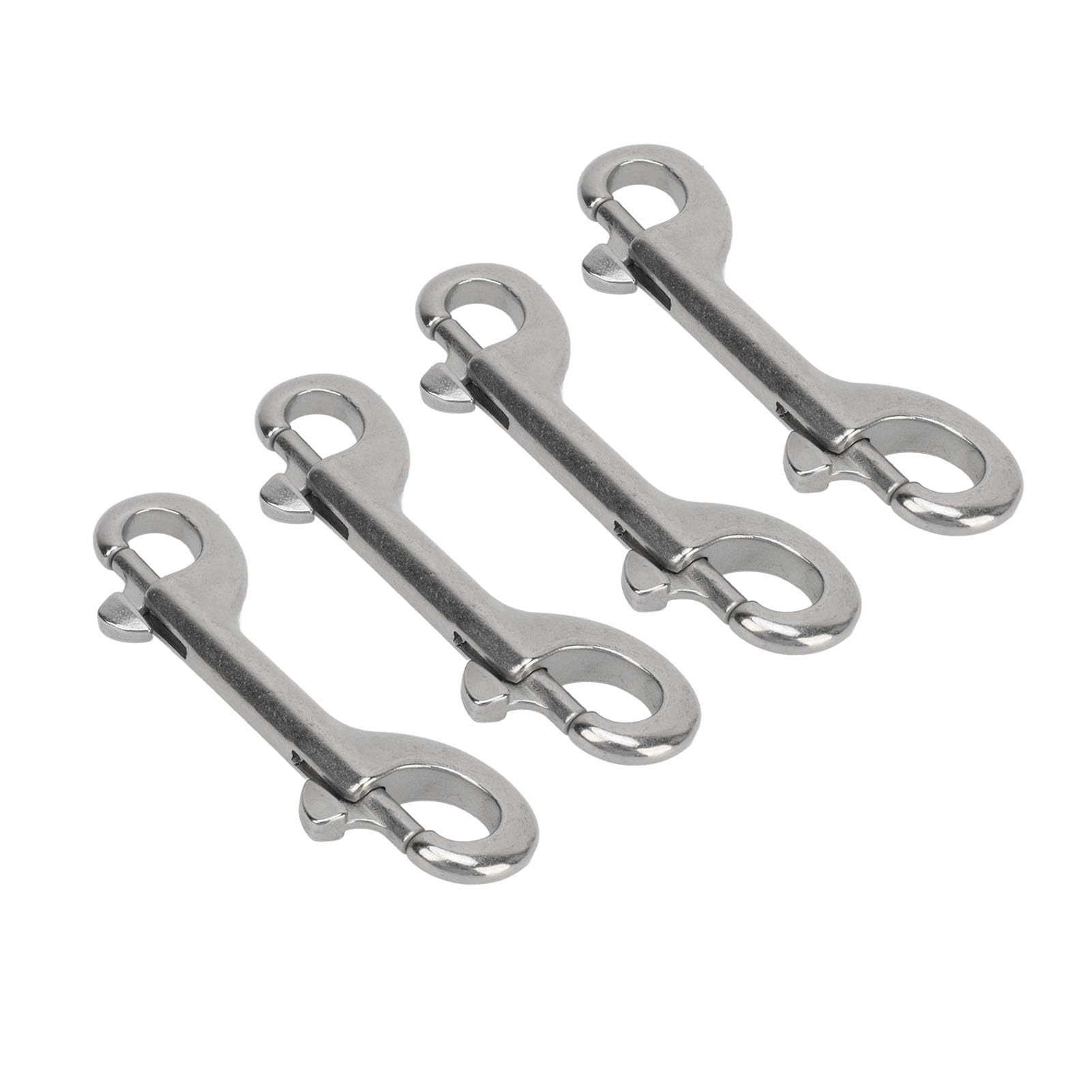 Stainless Steel Dual Ended Snap Hooks for Water Sports Diving Clips Chains Straps Marine Grade 316 Heavy Duty (115mm)
