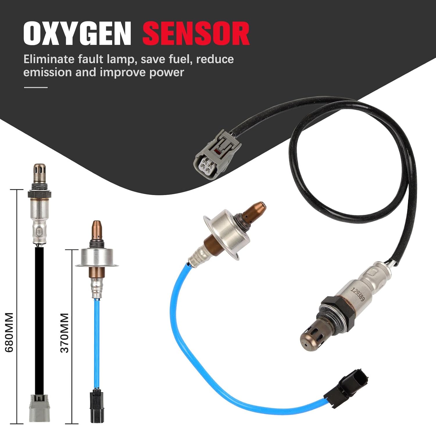 O2 Oxygen Sensor Upstream Downstream Compatible for Honda Fit 2015 2016 2017 2018 2019 234-9146 234-4978 2PCS
