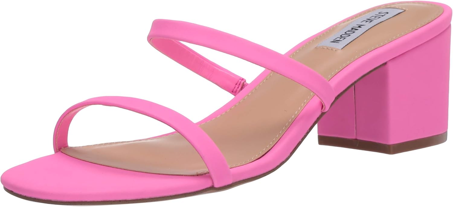 issy 2 band block heel sandals