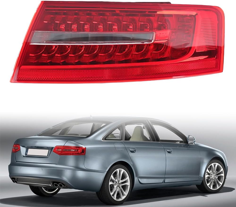 Right Outer LED Tail Light Assembly For AUDI A6 C6 Sedan 2009 2010 2011 Rear Brake Stop Lamp Replacement Passenger Side