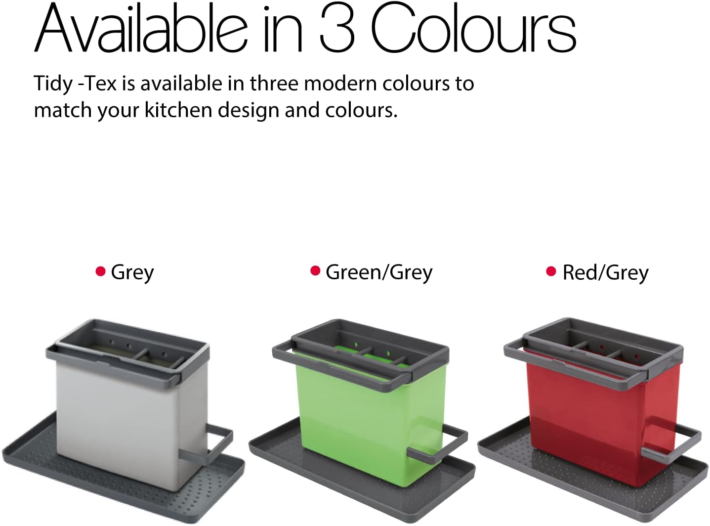 Metaltex Tidytex Kitchen Sink Organiser Plastic ABS – 24 x 13 x 14 cm, Green/Grey