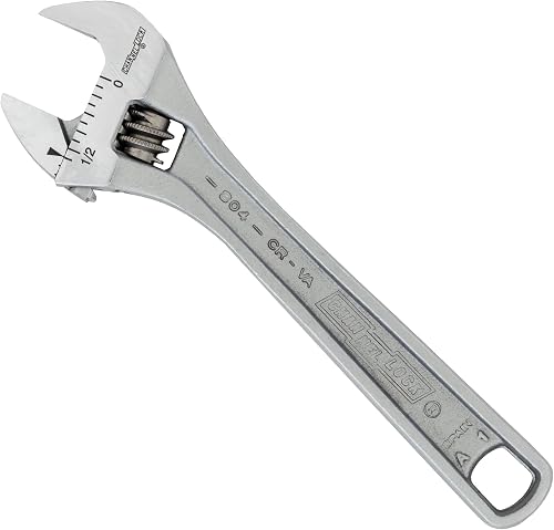 Adjustable Wrench Channel Lock 804 - Chrome Vanadium Steel, Polished Finish - 4.5 in
