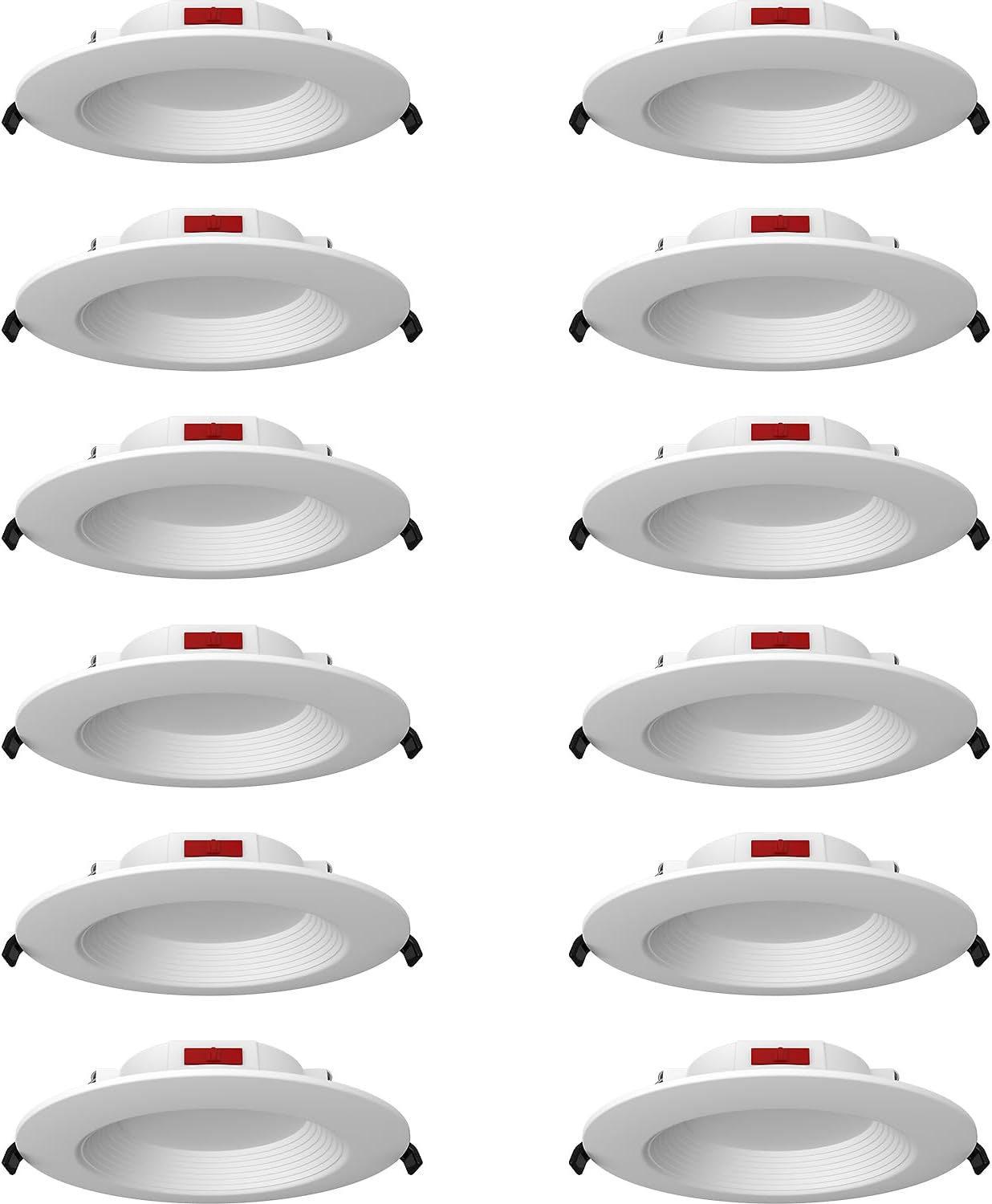RAB Lighting WFD Deep Recessed Wafer Downlight – 2700K-5000K CCT, 90+ CRI, TRIAC Dimming (120V), Remote Driver, Wet Location Rated. (WFD34-6/BP - 12 Pack)