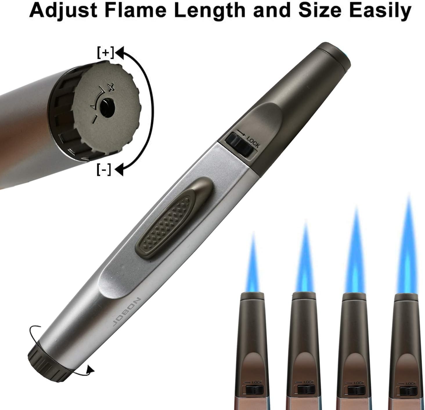 Torch Lighter, Refillable Butane Culinary Torch Camping Lighter with