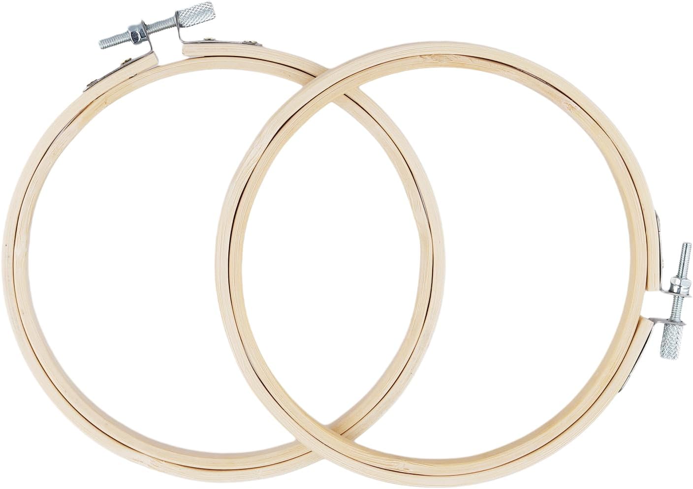 SENJEOK Bamboo Embroidery Hoops, Wood 5 Inch Round Ring, 40 Pack, for DIY Crafts, Cross Stitch, Sewing