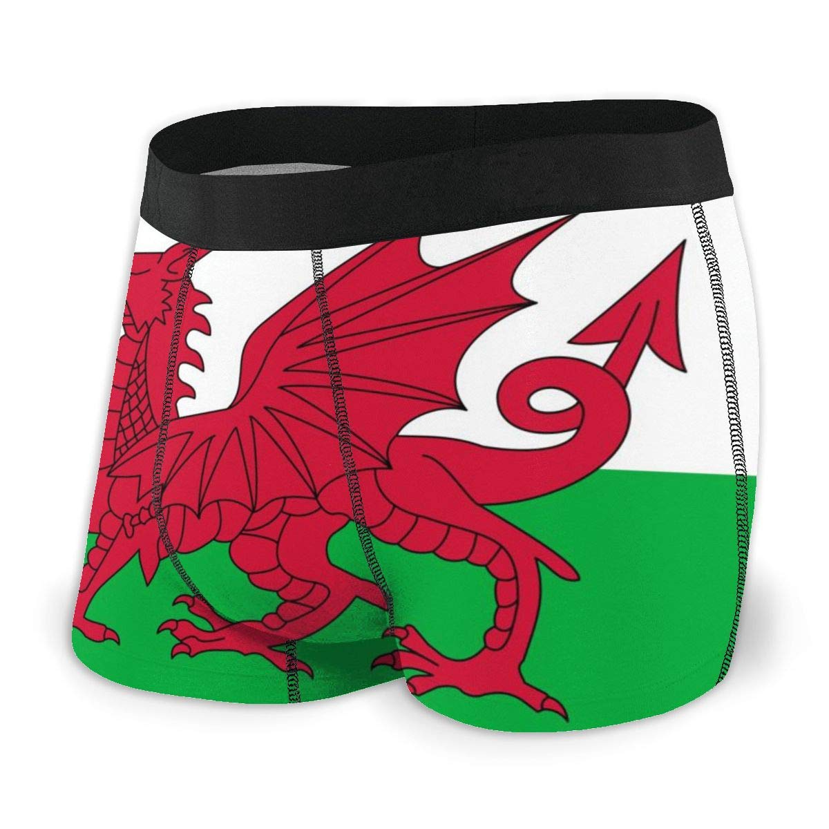 Men's Boxer Brief Flag of Wales Welsh Novelty Boxer Shorts Print Underwear Stretch Boxer Trunk with Pouch