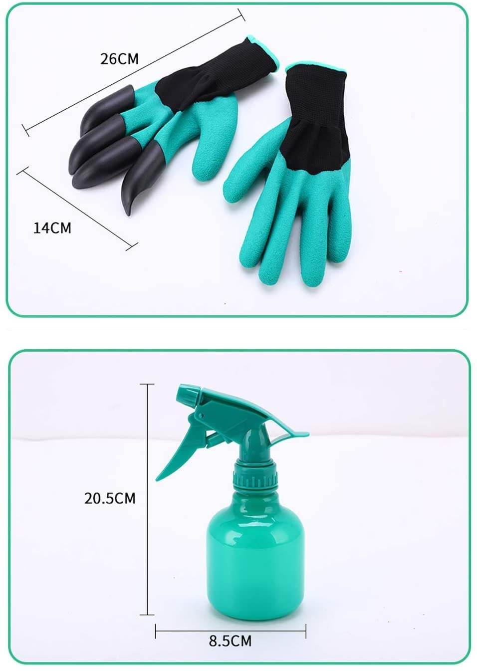 Gartenwerkzeug-Set 9-teilig, Gartenhandwerkzeug-Set aus Aluminiumlegierung mit Gartenhandschuhen und Gummigriff Gartengeschenke für Frauen Männer