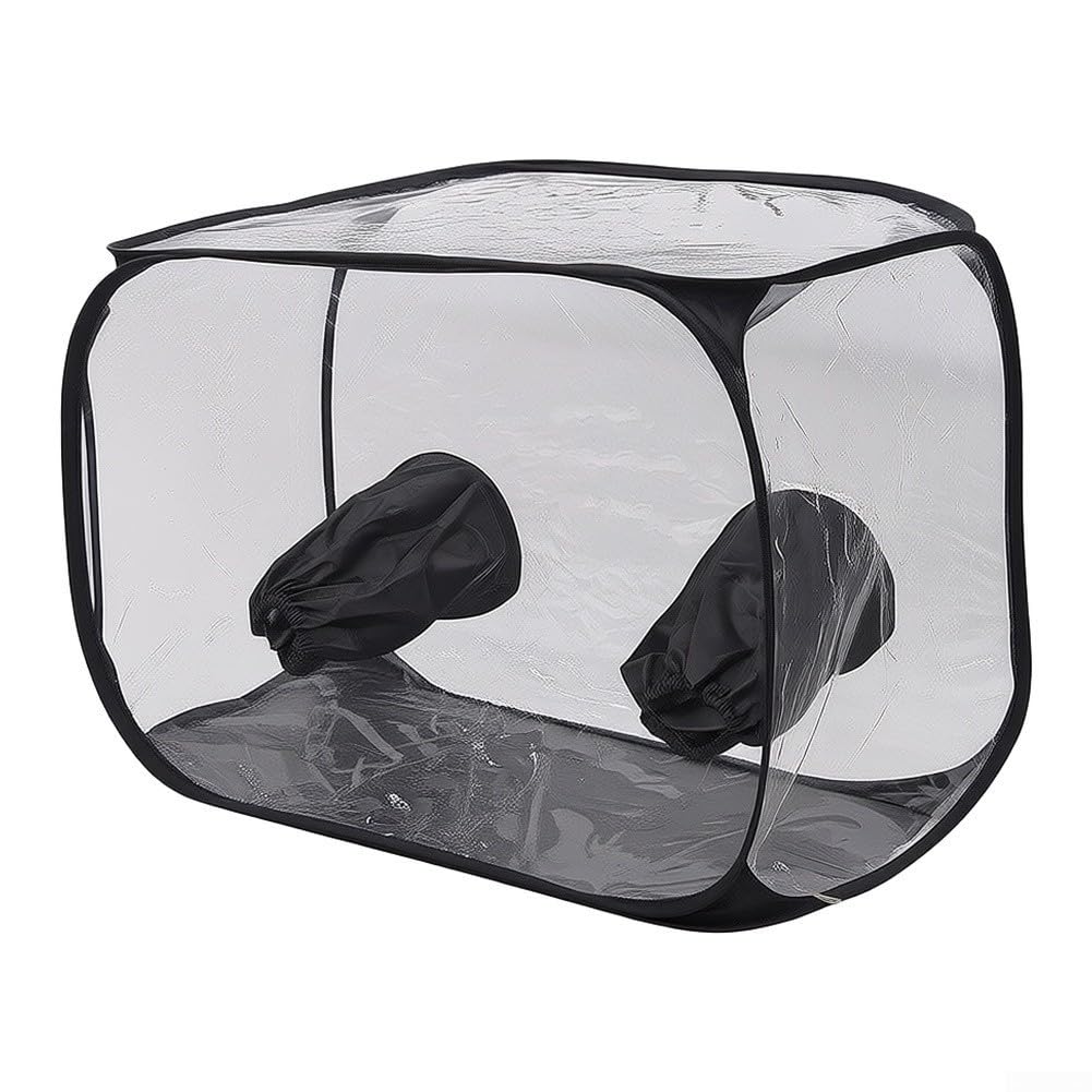 Foldable Mushroom Still Air Box PVC Grow Tent With Airtight Arm Ports