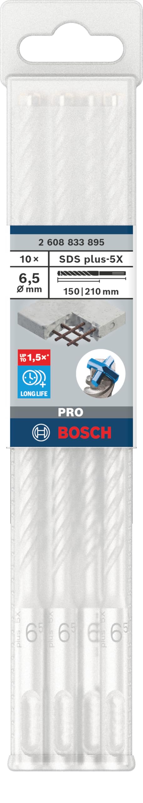 Bosch 10x Wiertło PRO SDS plus-5X