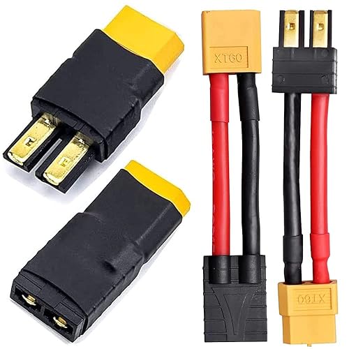 2 Pair RC LiPo Battery Connector Adapter Compatible with Traxxas