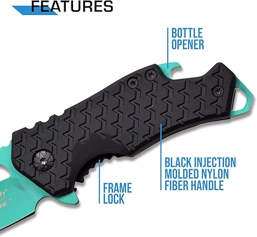 Miniatura 48 de MTECH USA - Navaja plegable con apertura asistida por resorte Cerveza Lager