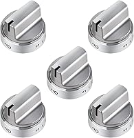 Vista 8 de WB03X24818 - Perillas de estufa de gas con aspecto de acero inoxidable, pomos de control de quemador de cocina de plástico, compatibles con perilla