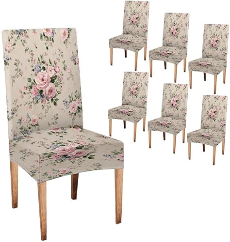 Miniatura 56 de CAPSCEOLL Fundas para Sillas De Comedor 4, Funda elástica para silla de comedor, lavable de elastano, fundas para sillas Parsons de cocina, Fundas