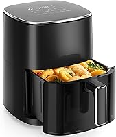 Sweetcrispy 6QT Air Fryer with Viewing Window - 12-in-1 Square Basket Oven, 400°F Rapid Air Crisp, Family Size, Nonstick Easy Clean