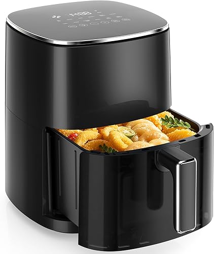 Miniatura 1 de Sweetcrispy Freidora de aire de 6 cuartos con ventana, horno de freidora de aire cuadrado 12 en 1 para la familia, tecnología rápida de aire