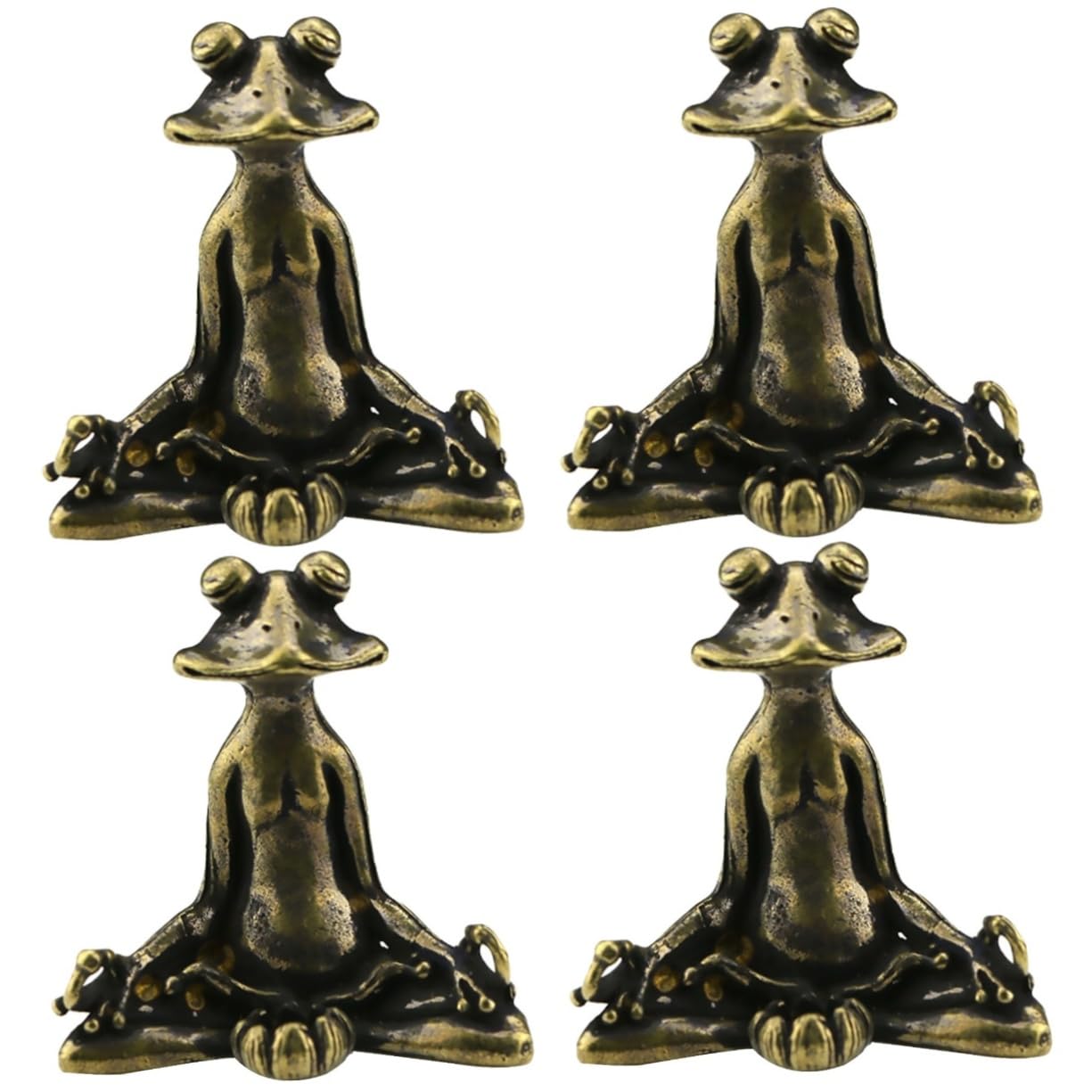 MAGICLULU 4 Soportes De Incienso Estilo Rana De Latón para Decoración del Hogar Soporte Vintage para Incienso.
