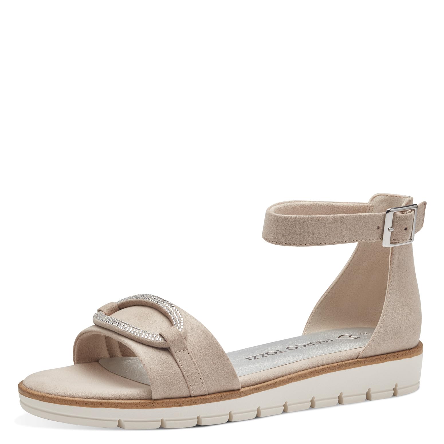 MARCO TOZZI Women's 2-28603-42 Wedge Sandal, Dune, 5.5