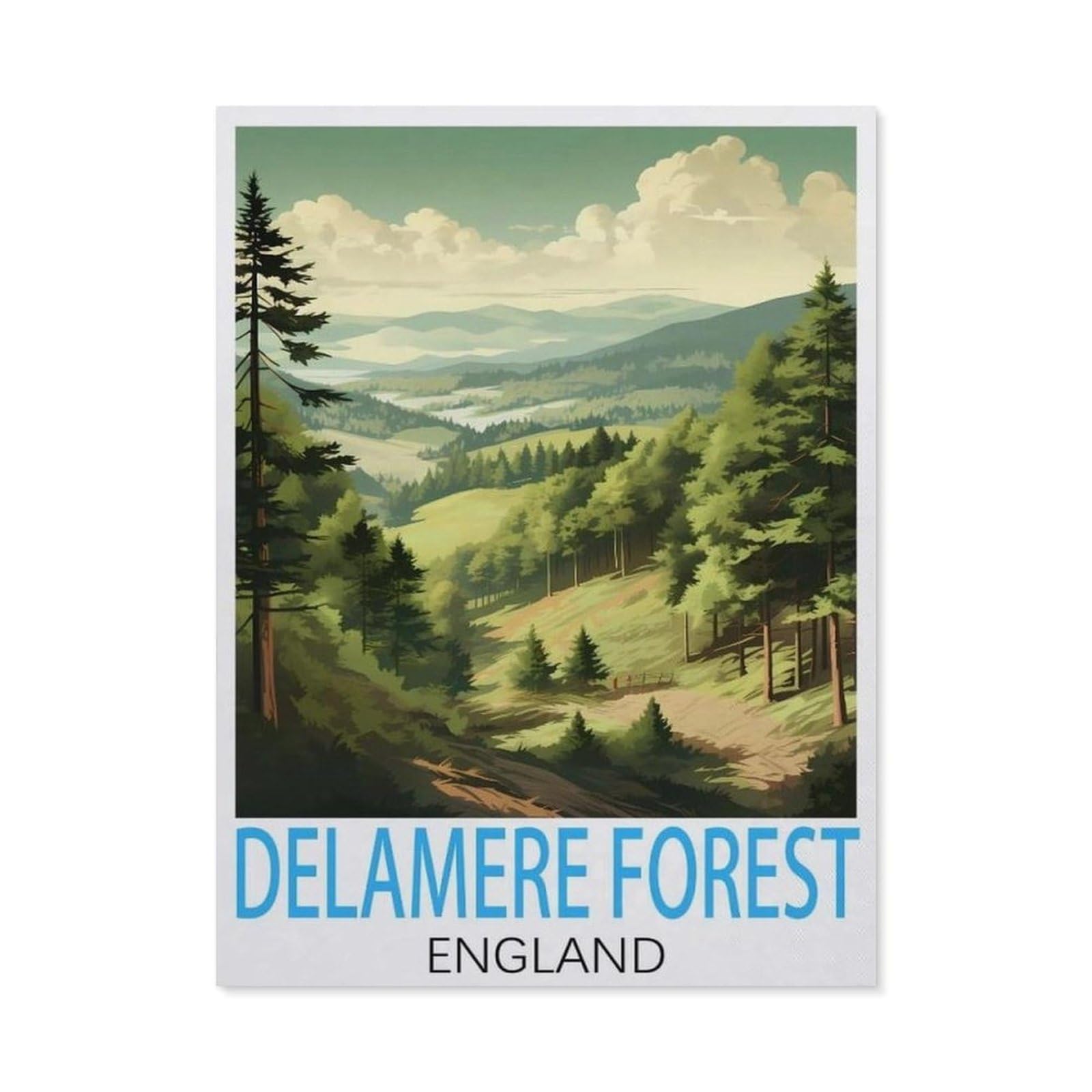 BEAYODKP 5D Diamond Painting Kits，Delamere Forest England（30x40cm）