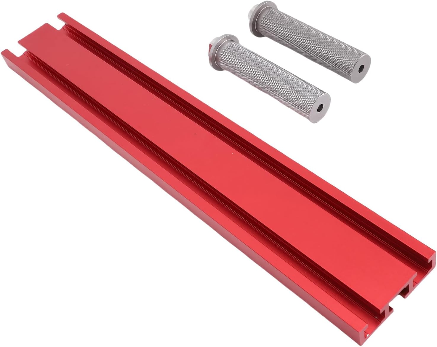 19mm Sliding Slot Fence Kit Aluminum Alloy Saw Table Dog Hole Fence Bench Fence with 2 Stops for Woodworking Saw Table Workbench Drill Press