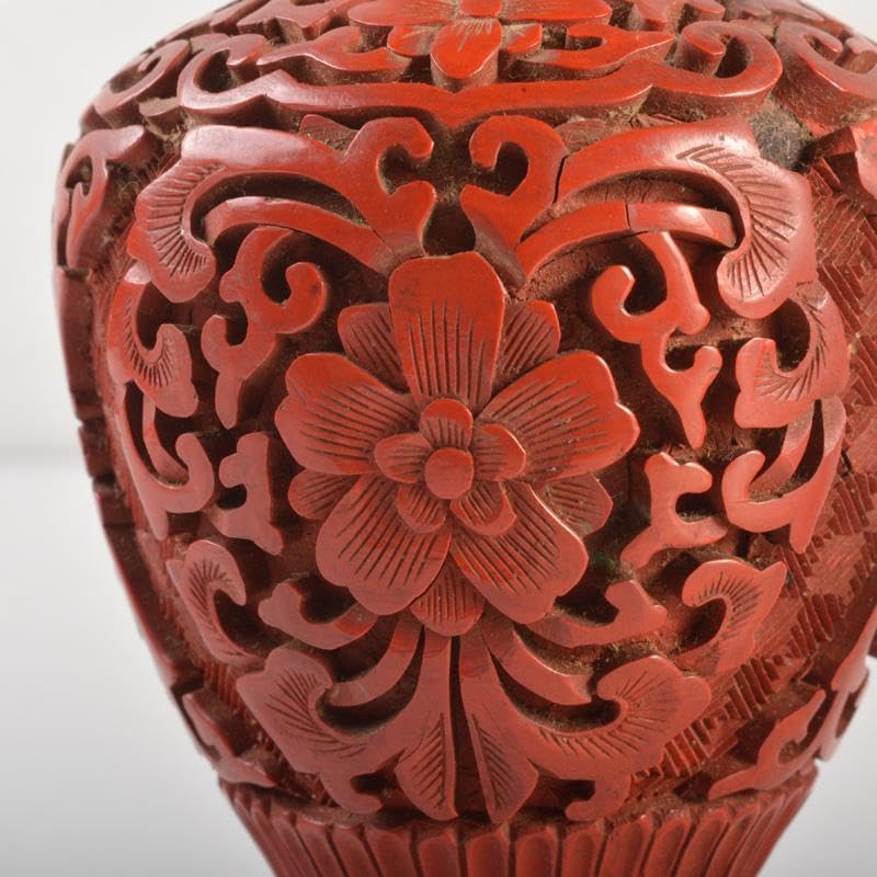 中国 剔紅 堆朱 堆黒 内七宝 雲龍文 三段重箱 H R5782 中国