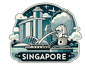 Skywalk Souvenir Singapore Wooden Fridge Magnet (Multicolor) M-780