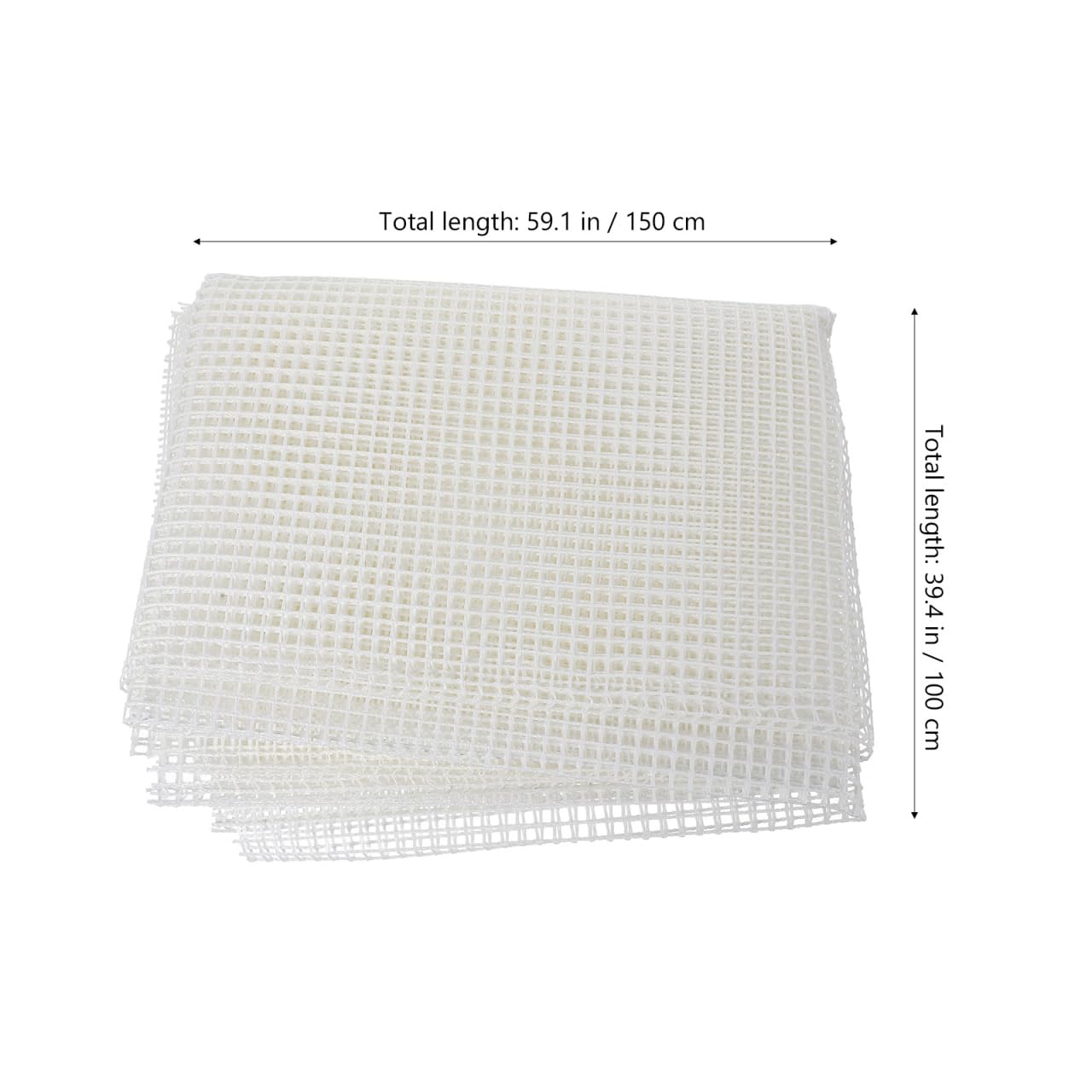Tela a Rete a Gancio per Arazzo Fai da Te 150x100 Cm Bianco, Materiale Supporto Gancio di Chiusura, Rotolo Rete per Creazione Tappeti Artigianali e Lavori Manuali