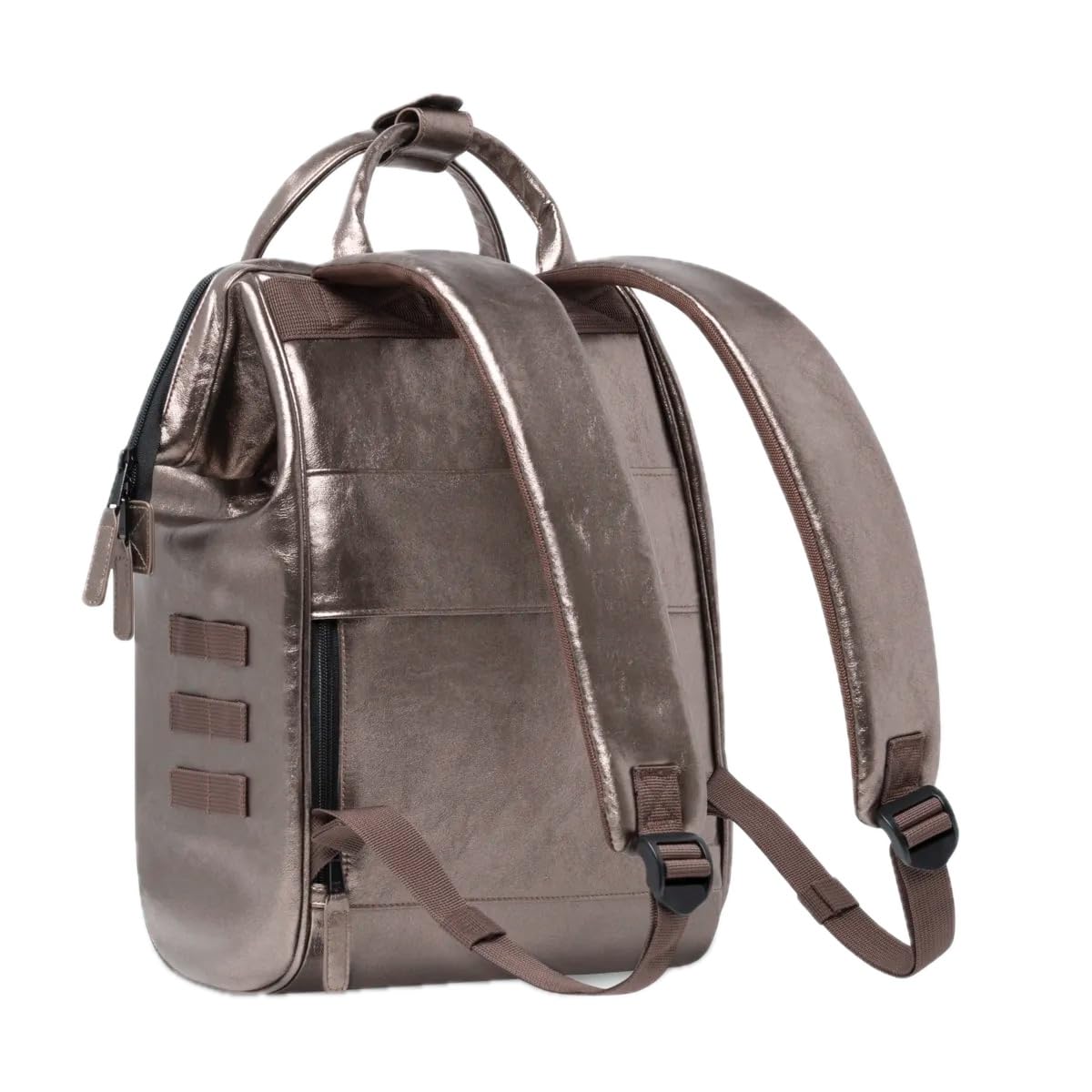 CABAIA - Sac à Dos Adventurer Louisville - Medium 18L - Déperlant - Compartiment Ordinateur Portable 13" - 2 Poches - Certifié Vegan - Sac Voyage, Affaires, École pour Homme et Femme - Marron