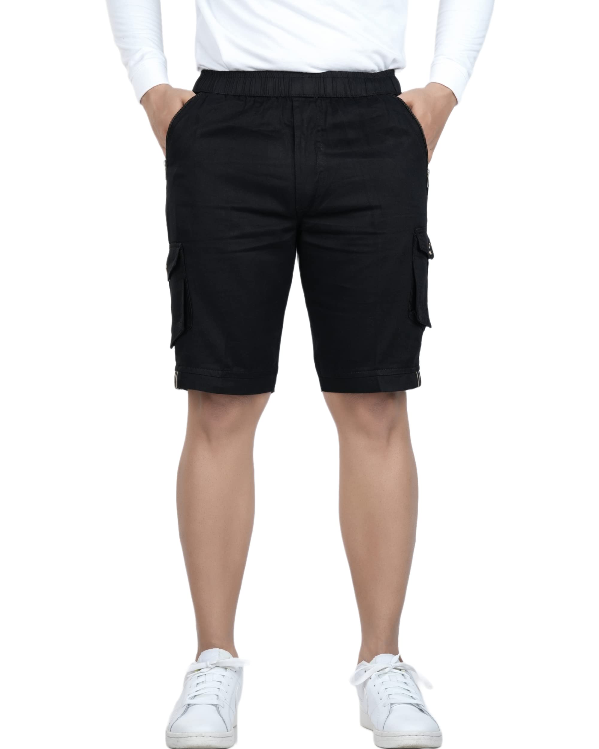 Cotton Cargo Shorts for Mens Boy Regular Fit Breathable |Bermuda Half Pant Cargo with Zip-picture-42