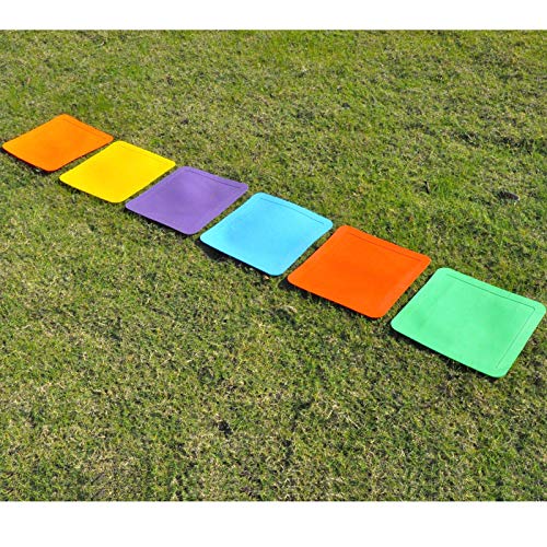 Eco Walker 12Inch Flat Square Spot Marker Multi-Color Exercise Kids Floor Playmat #TOP6